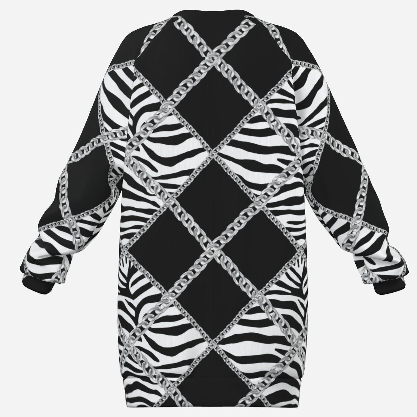 Zebra Chains Sweatshirt Dress