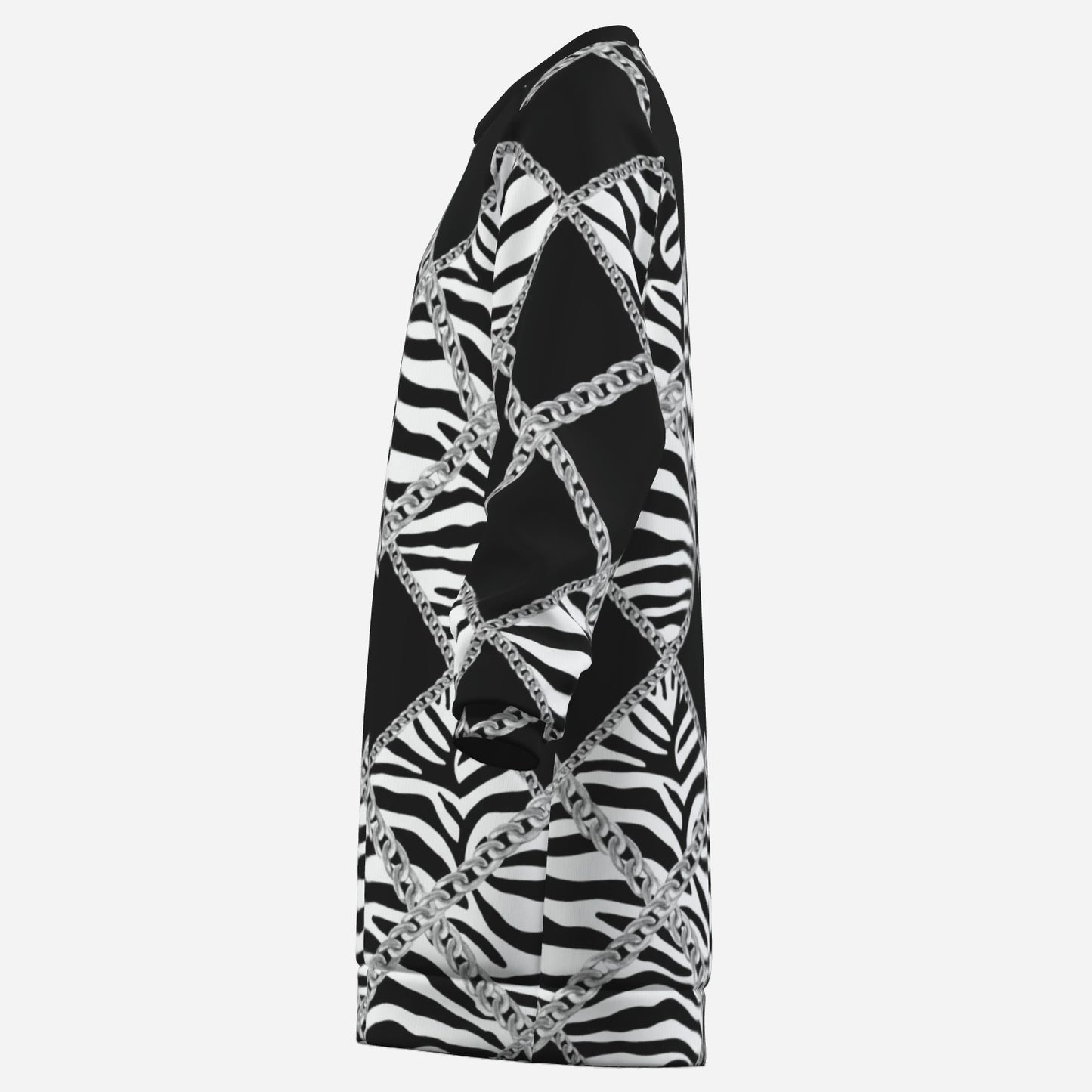 Zebra Chains Sweatshirt Dress
