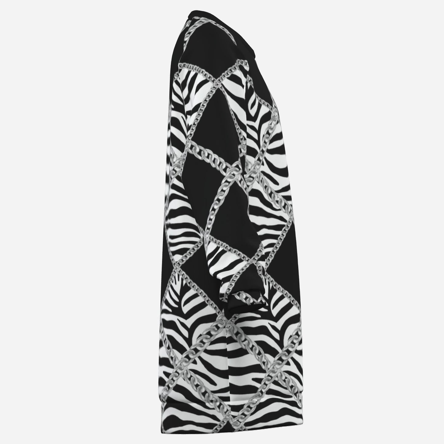 Zebra Chains Sweatshirt Dress