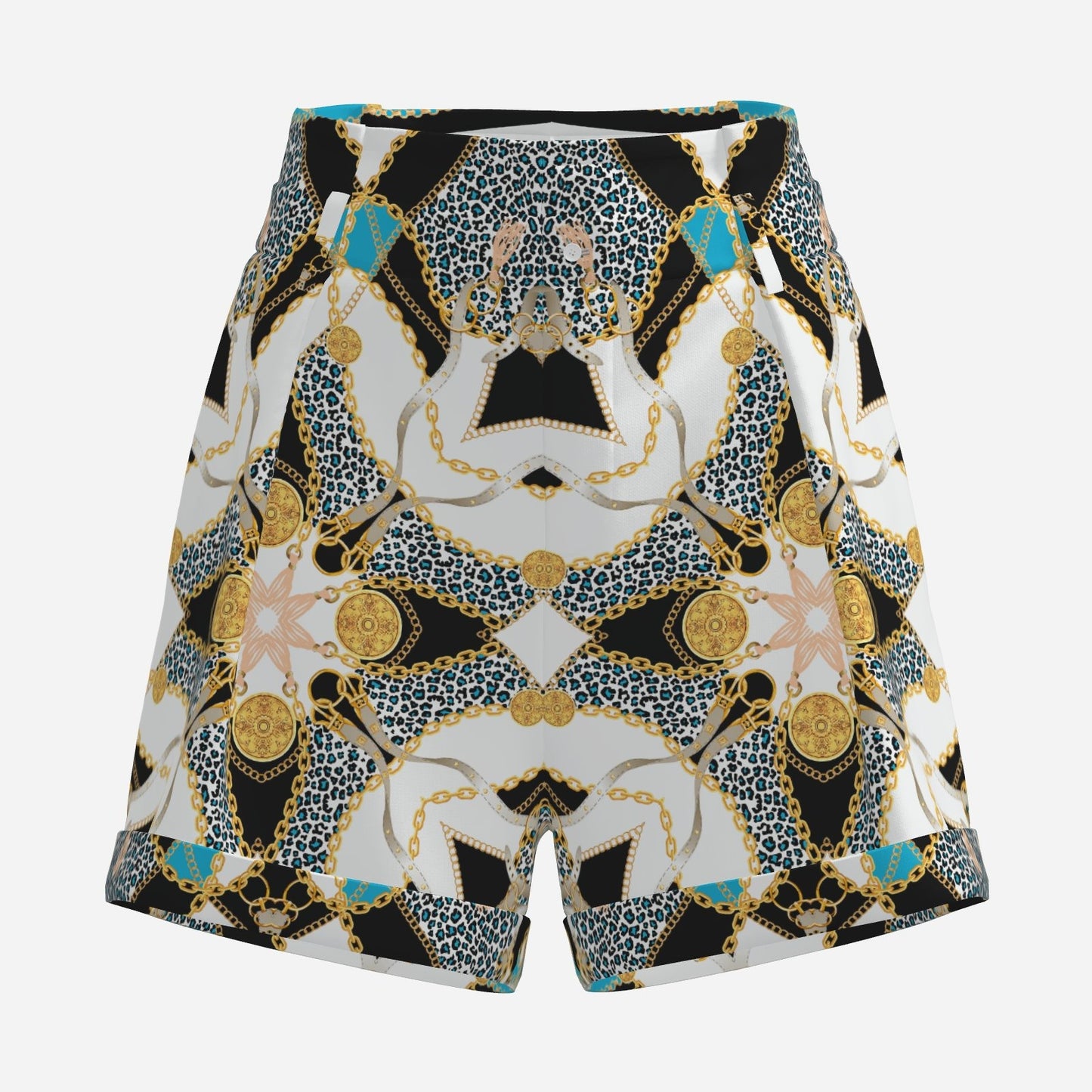 Geometric High Waist Shorts