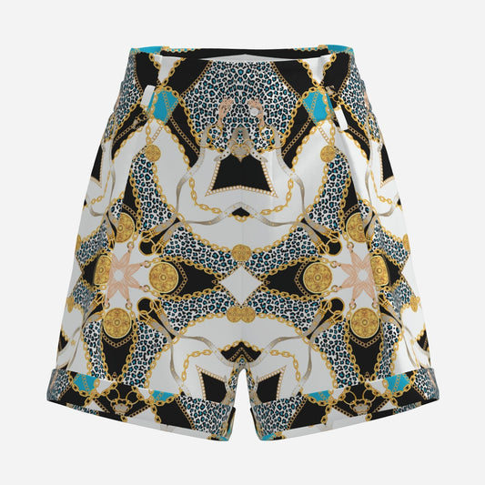 Geometric High Waist Shorts