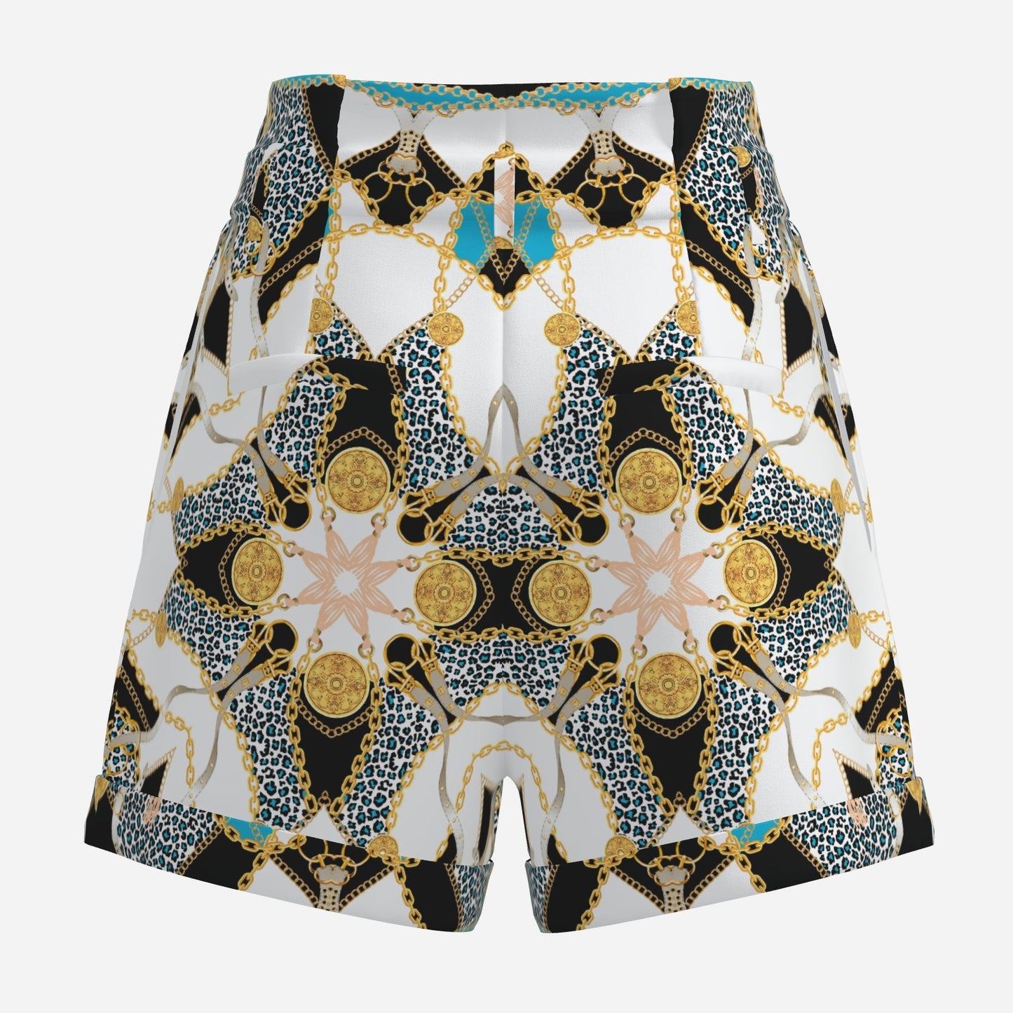 Geometric High Waist Shorts