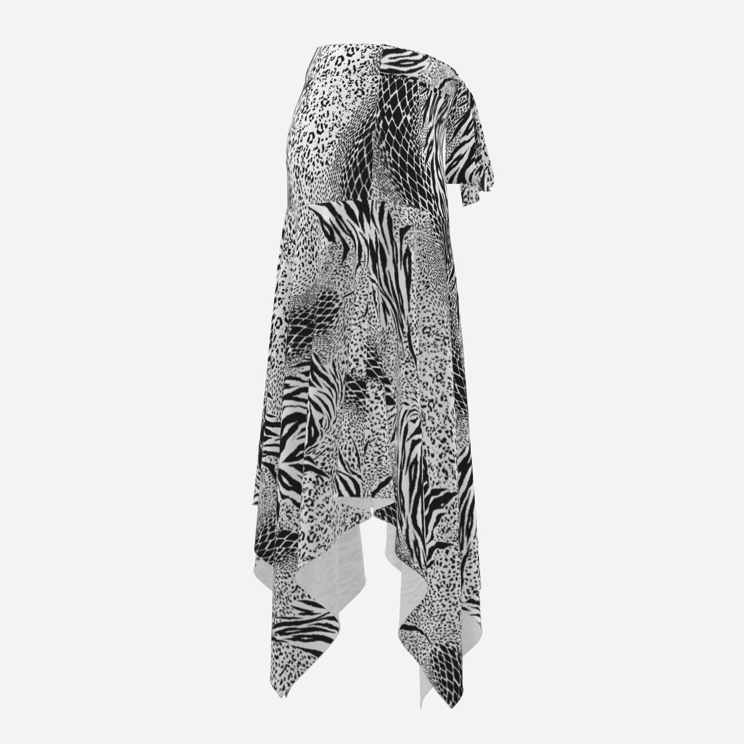 Zebra Geometric Midi Fashion Skirt