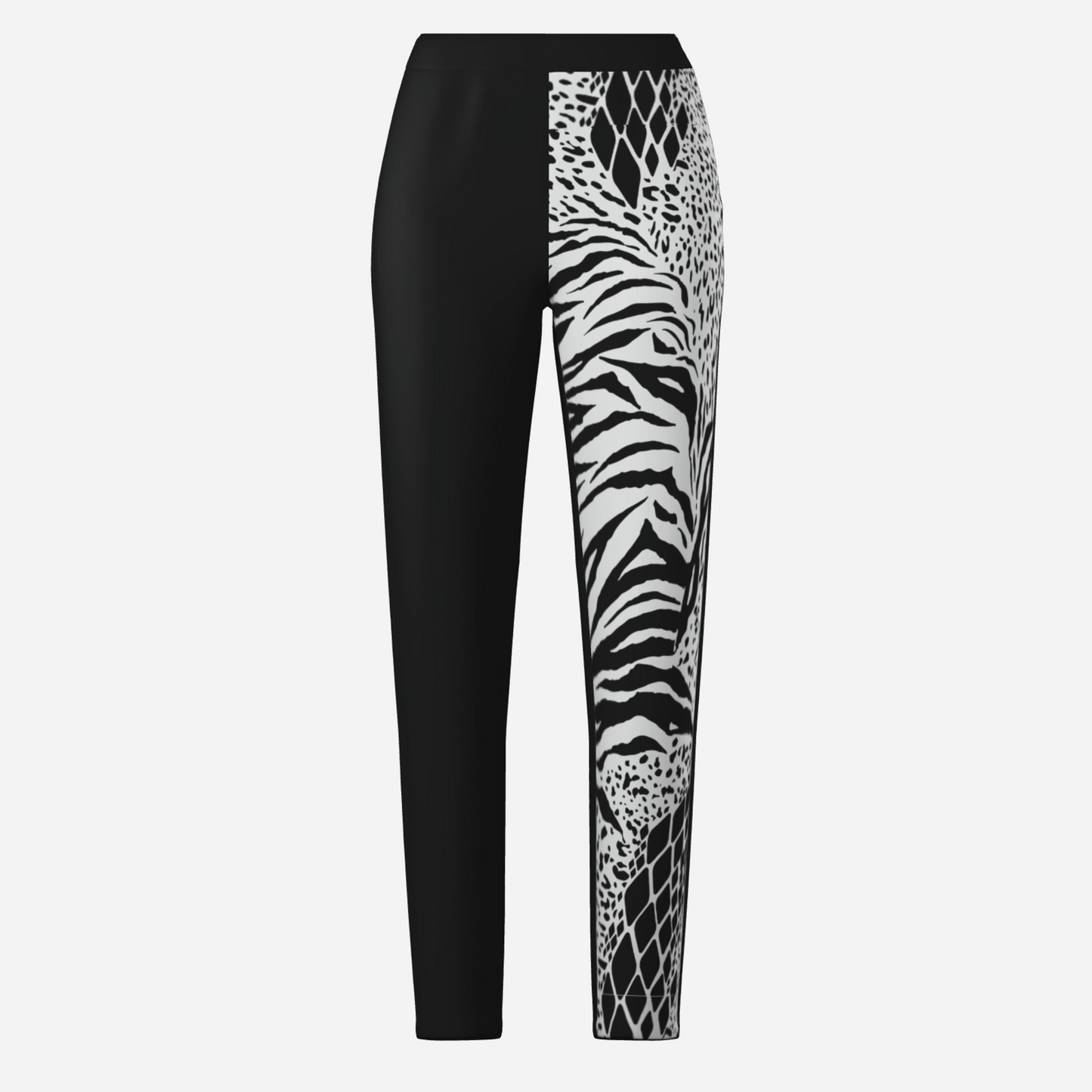 Zebra Geometric Mid-High Rise Waist Pants