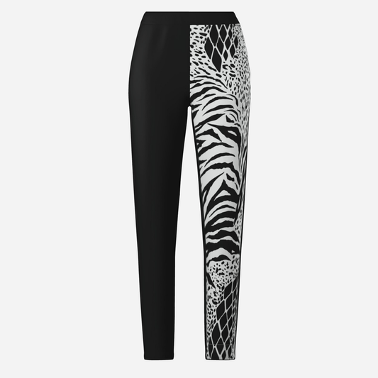 Zebra Geometric Mid-High Rise Waist Pants