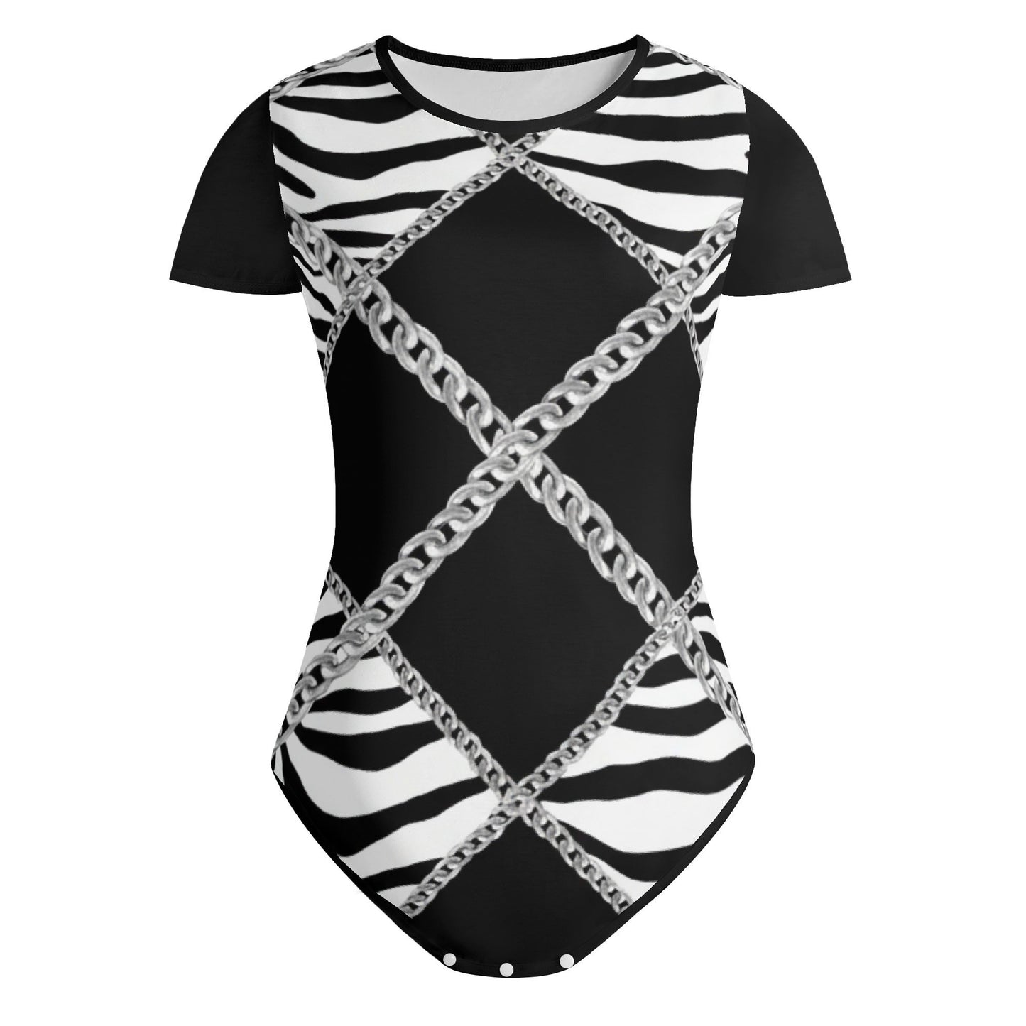 Zebra Chains Bodysuit