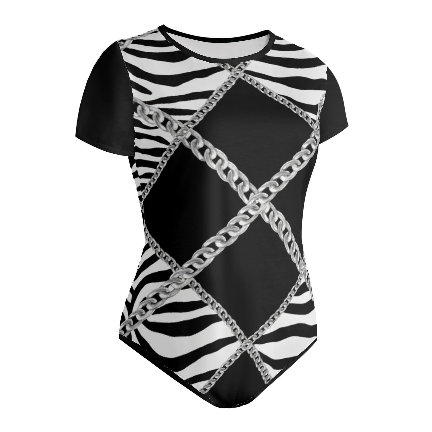 Zebra Chains Bodysuit