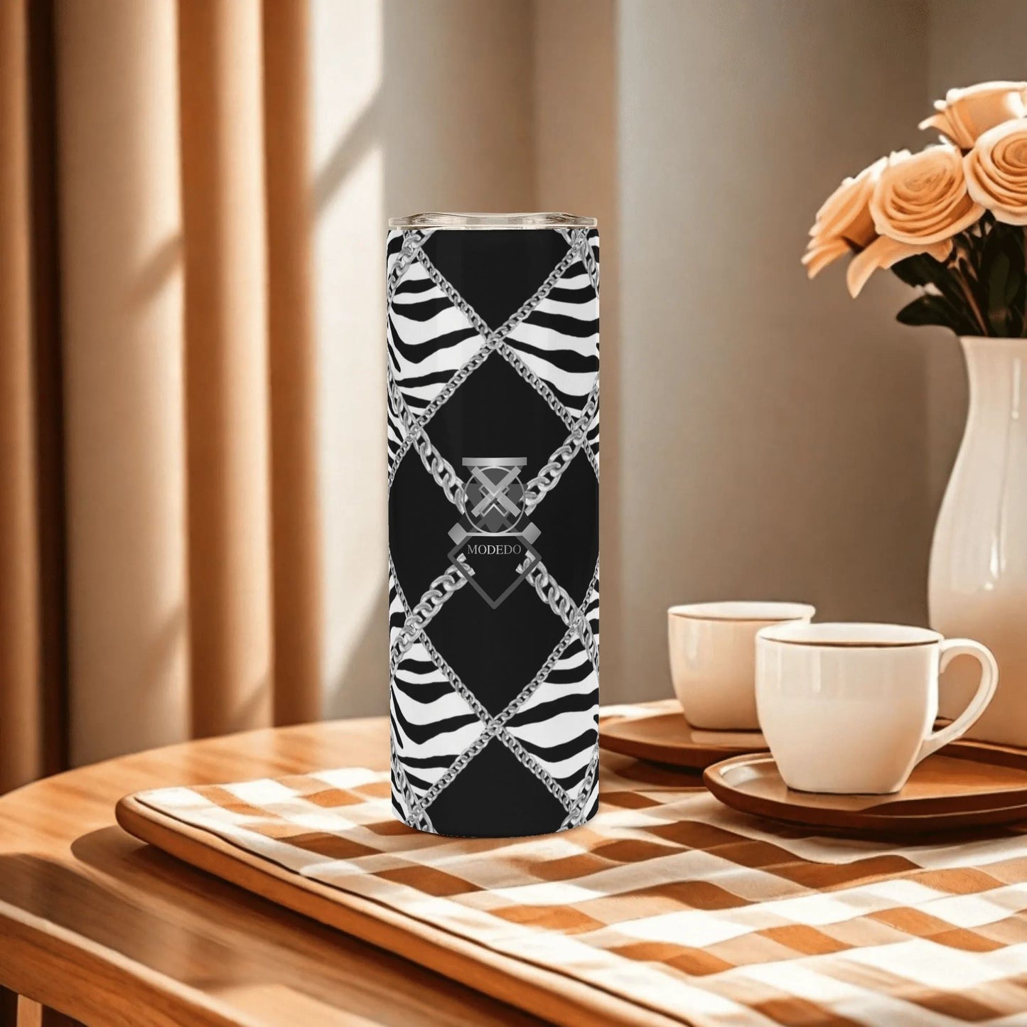 Zebra Chains Stainless Steel Tumbler