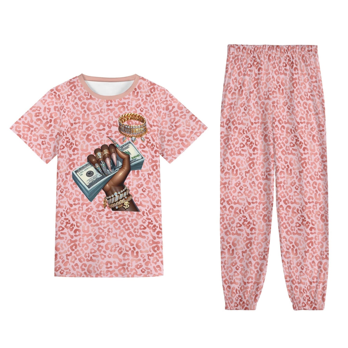 Hustle Leopards Rule Rose Shirt & Pants Set