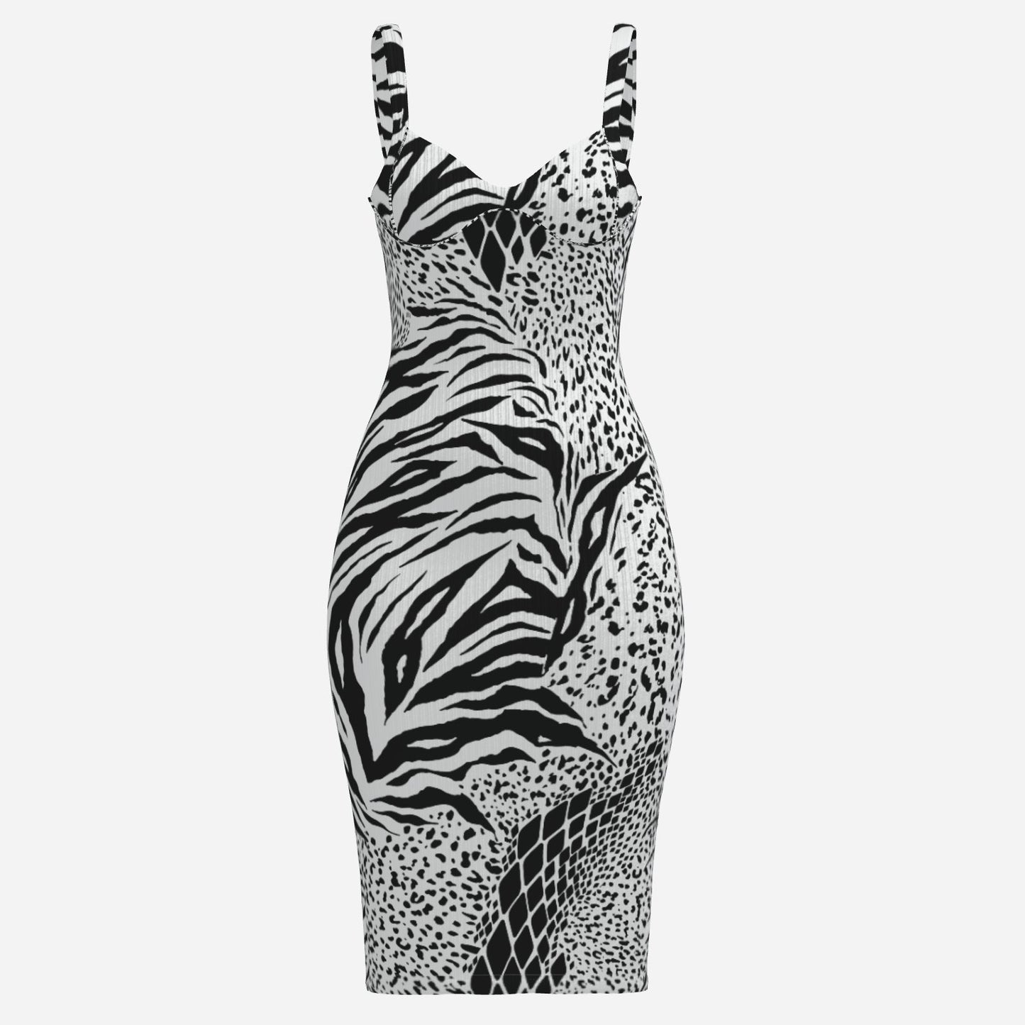 Zebra Geometric Bodycon Dress