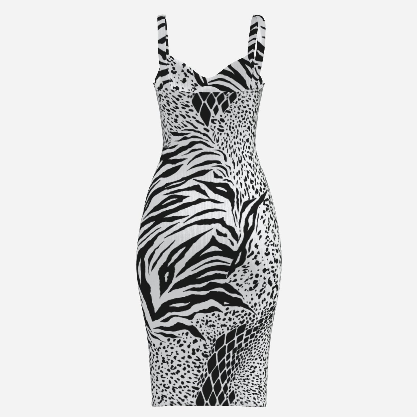 Zebra Geometric Bodycon Dress