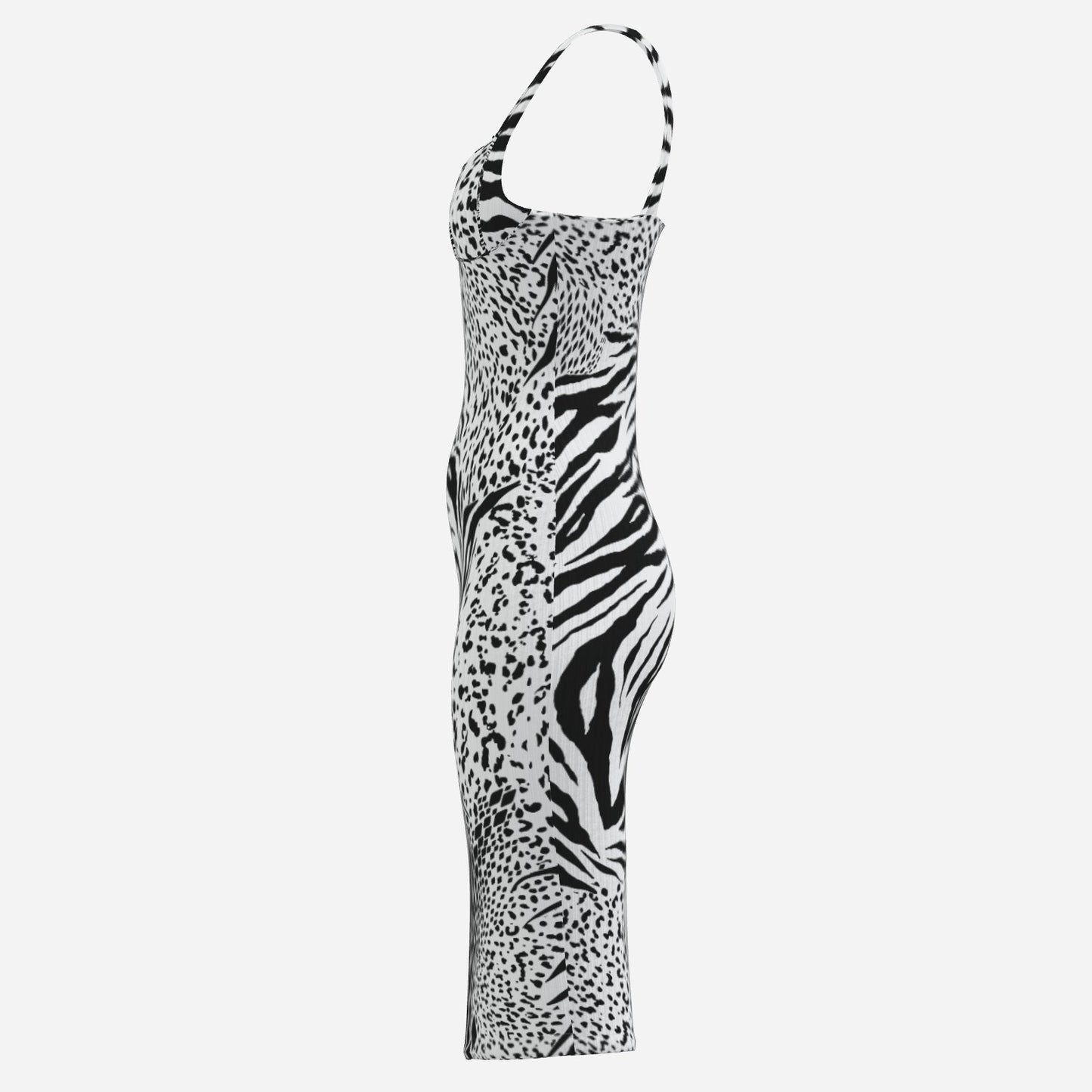 Zebra Geometric Bodycon Dress