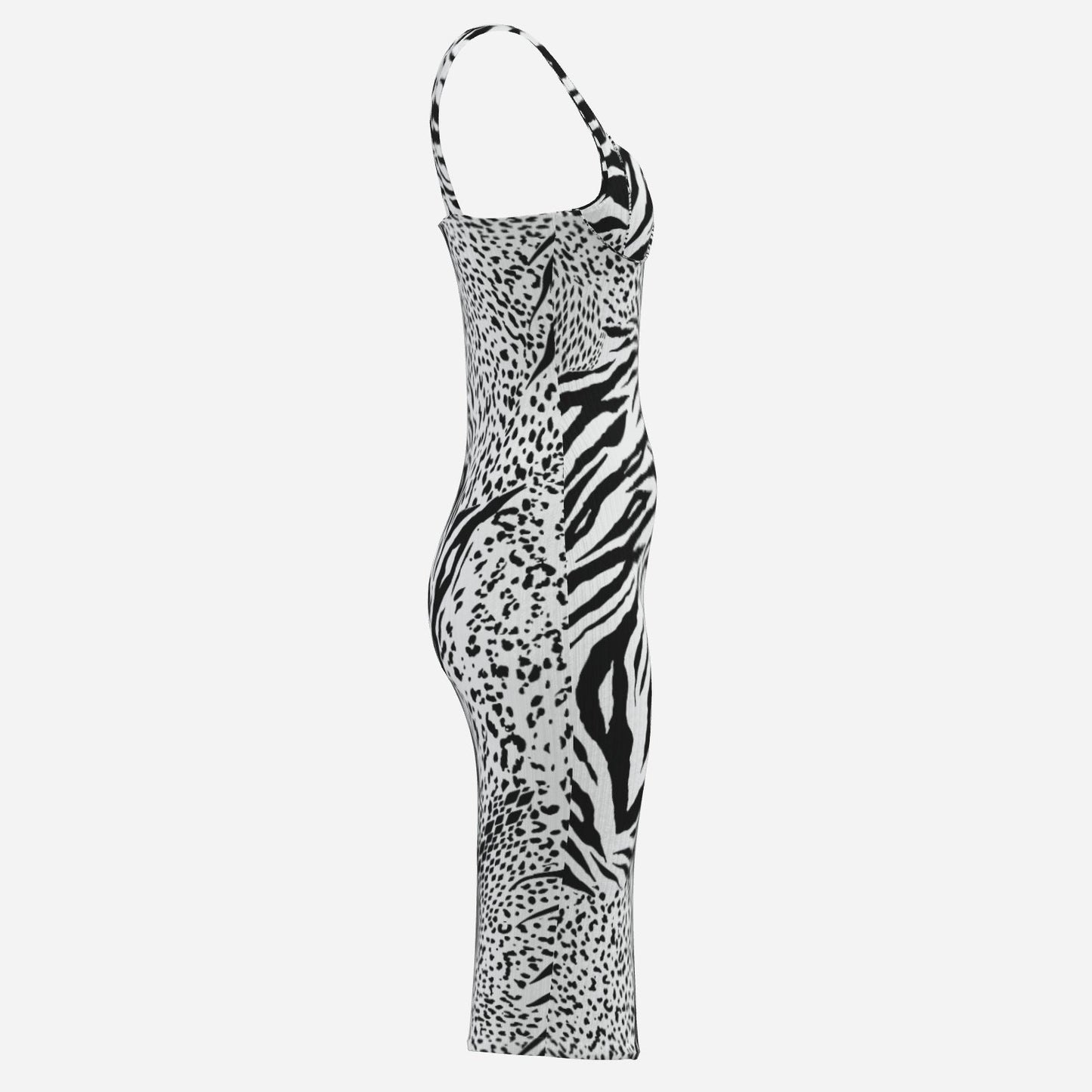 Zebra Geometric Bodycon Dress