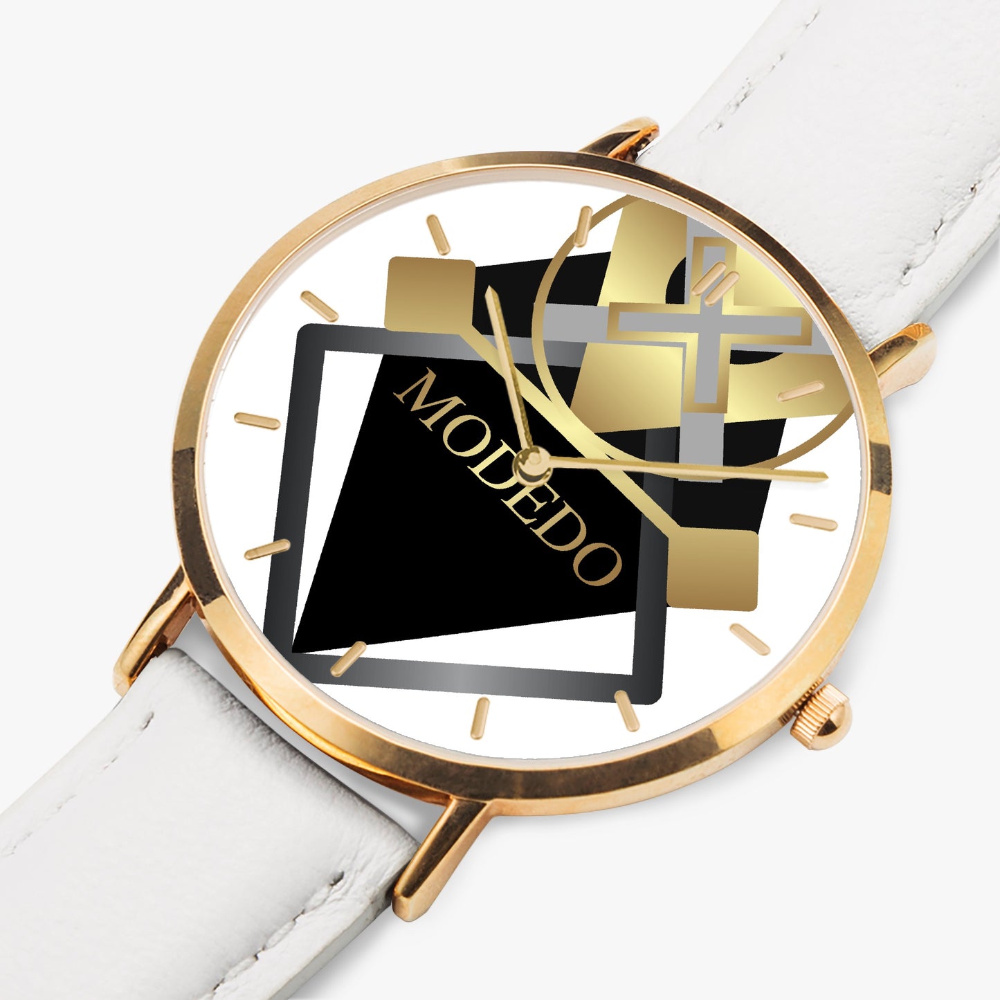 Unisex Genuine Leather Strap Watch