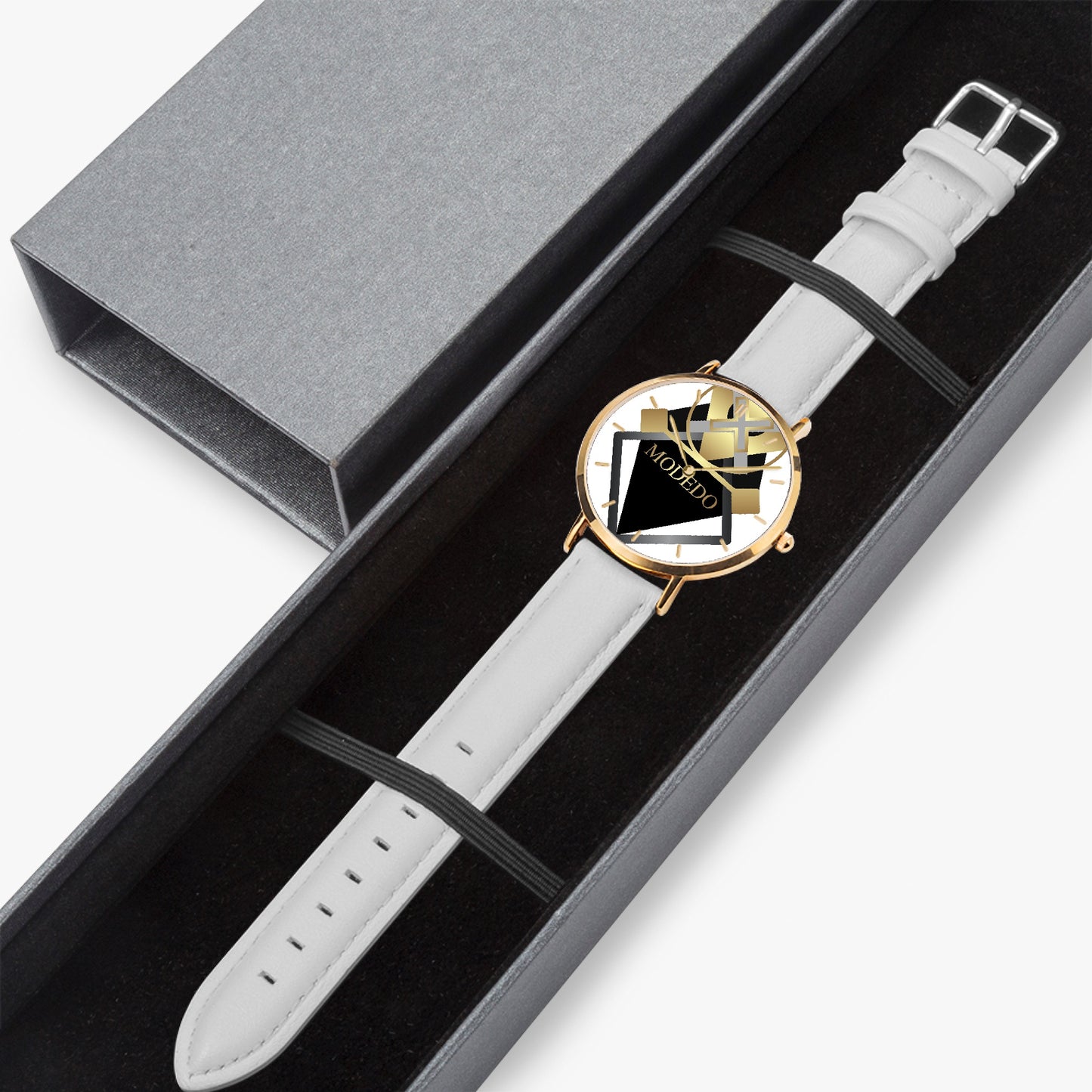 Unisex Genuine Leather Strap Watch