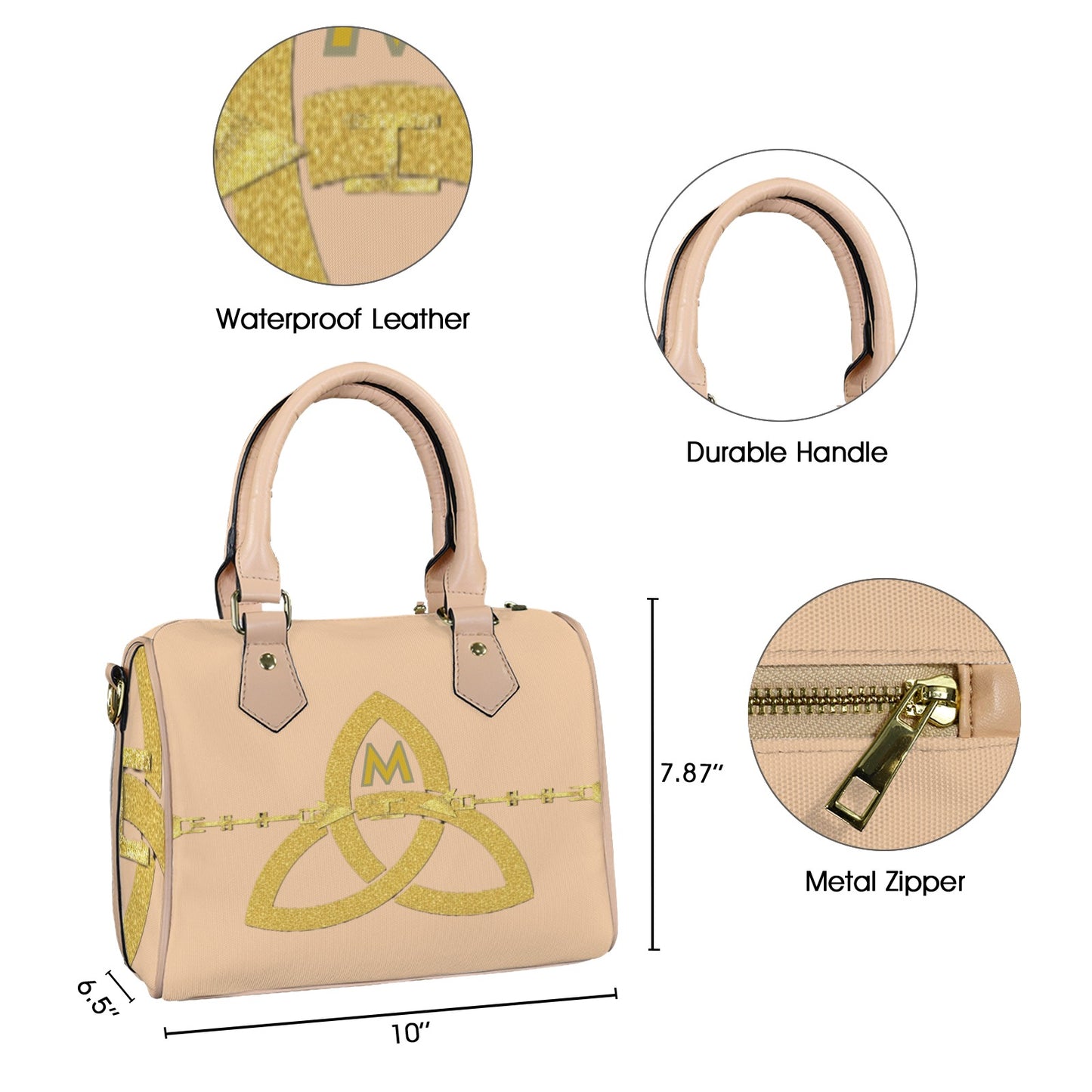 Leather Canvas Handbag