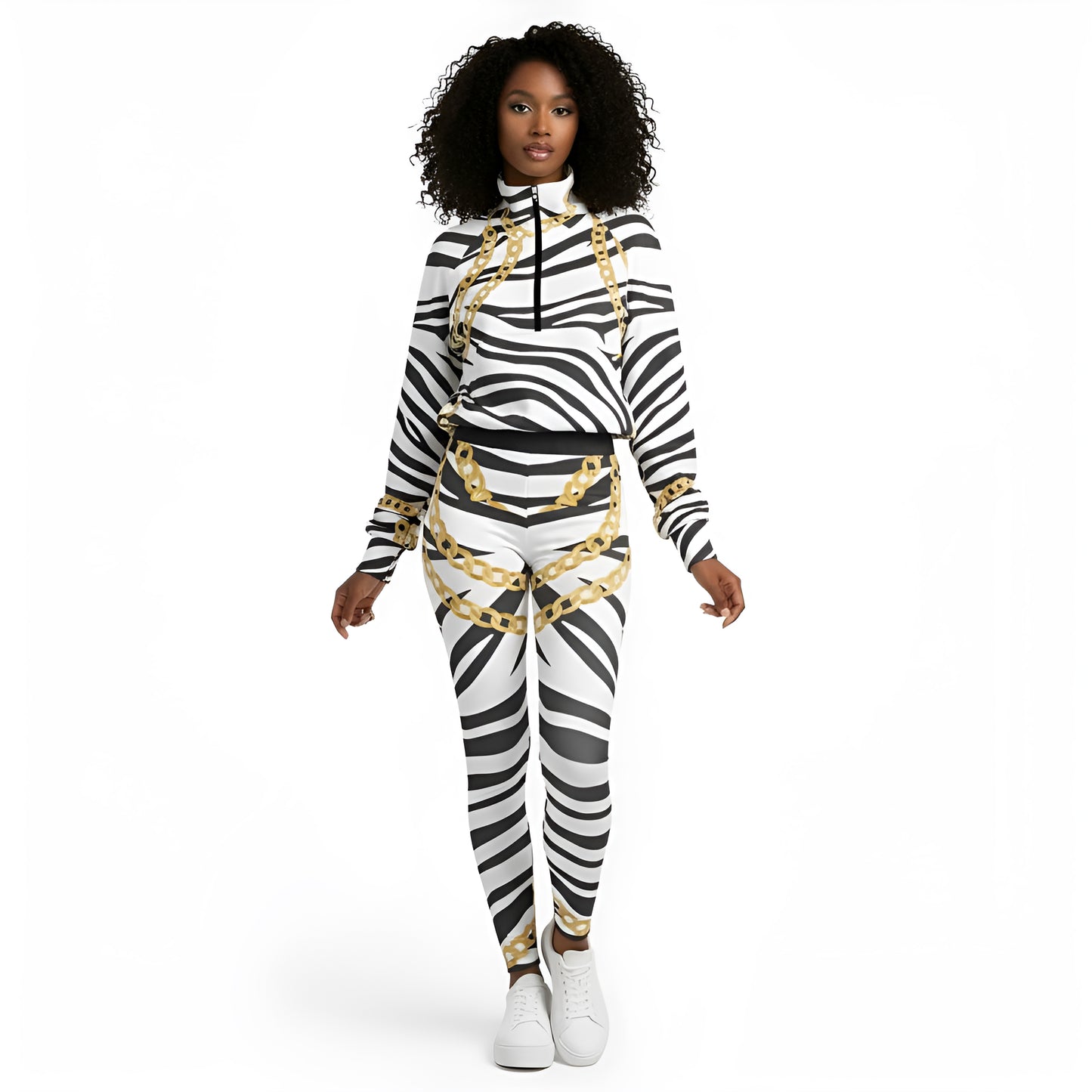 Zebra Chains Half-Zip Sweatshirt