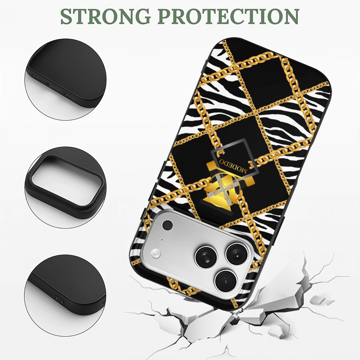 Zebra Chains Apple iPhone Pro Phone Case