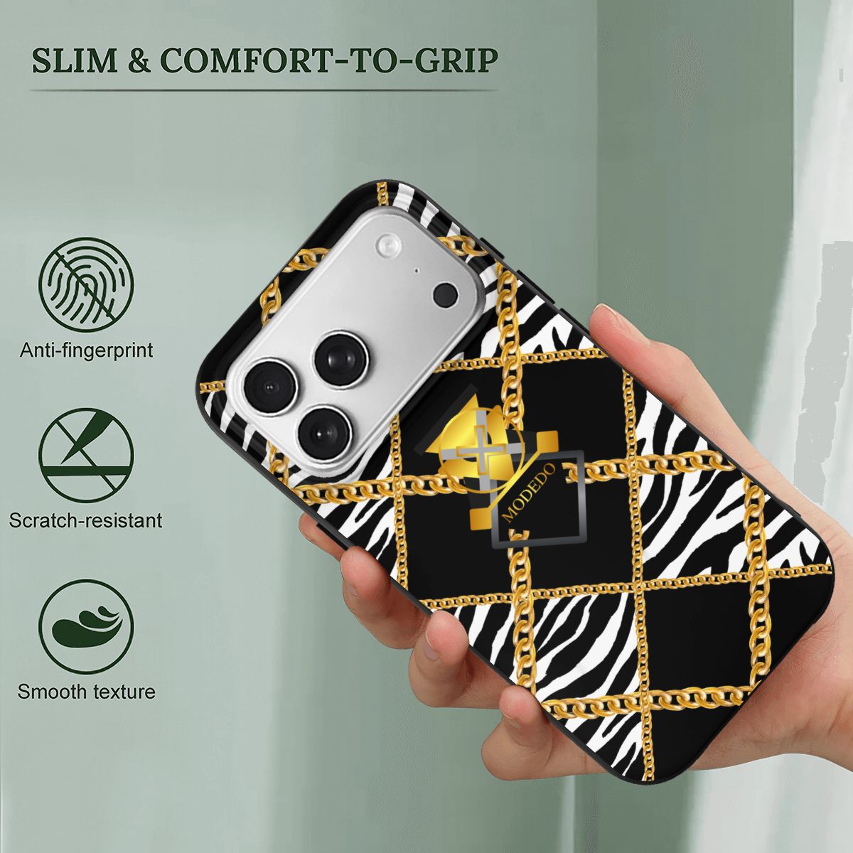 Zebra Chains Apple iPhone Pro Phone Case