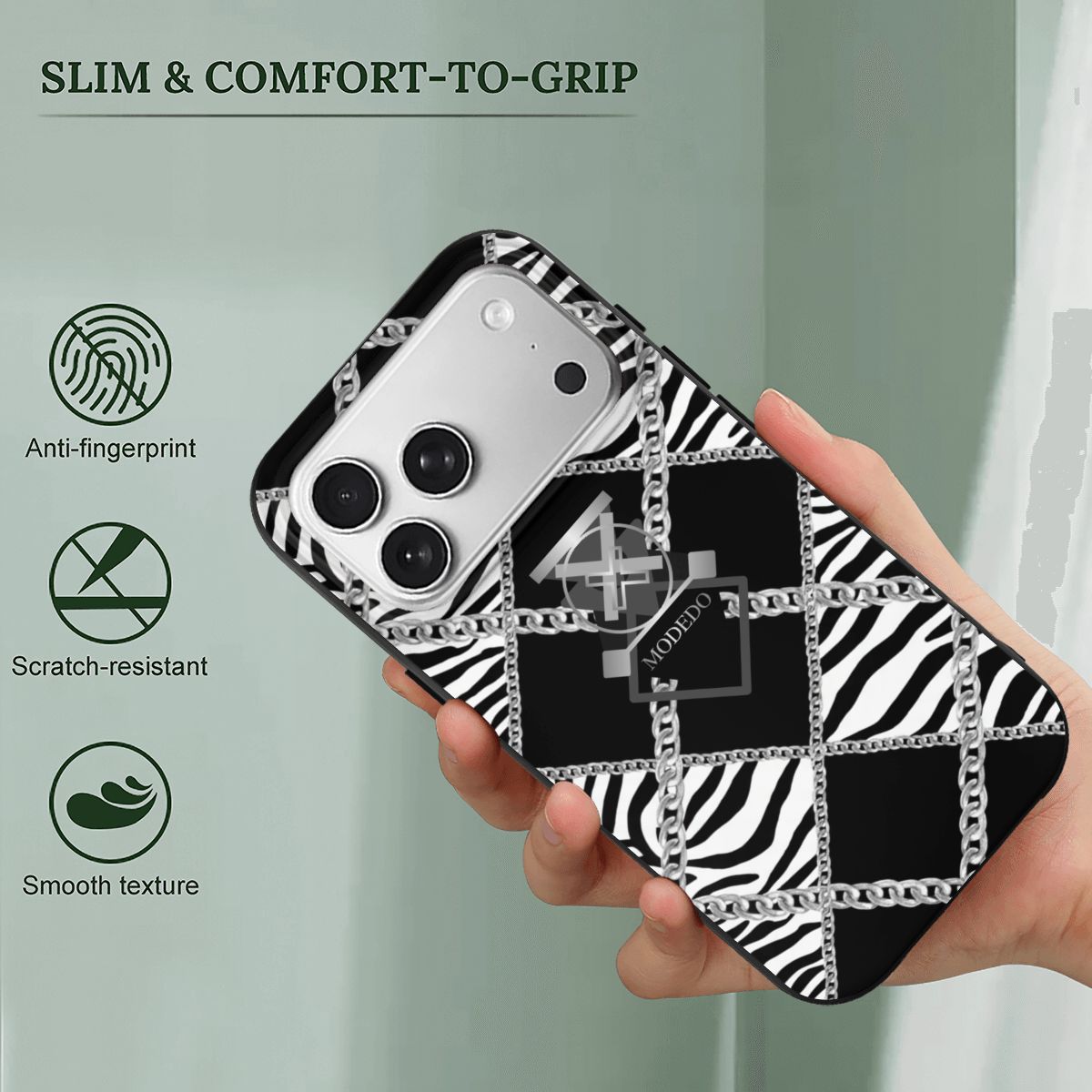 Zebra Chains Apple iPhone Pro Phone Case