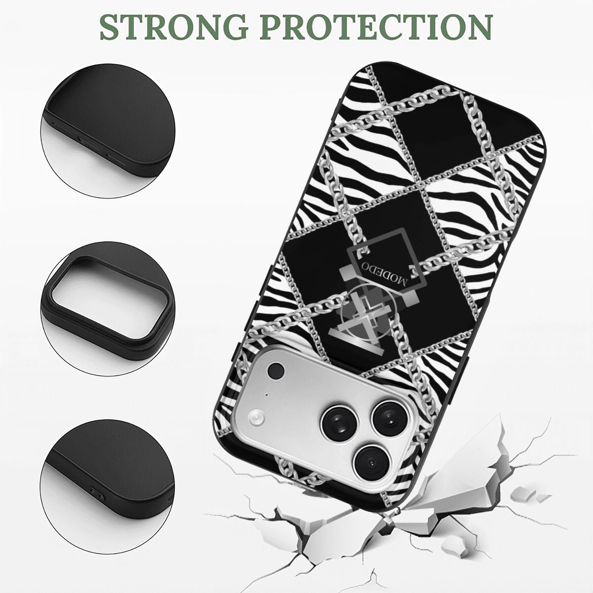 Zebra Chains Apple iPhone Pro Phone Case