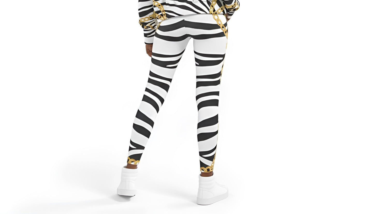 Zebra Chains High Waist Joggers