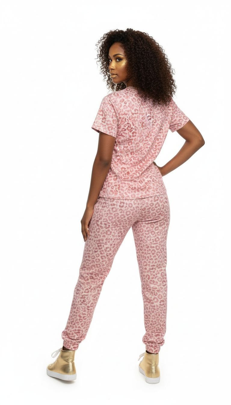 Hustle Leopards Rule Rose Shirt & Pants Set