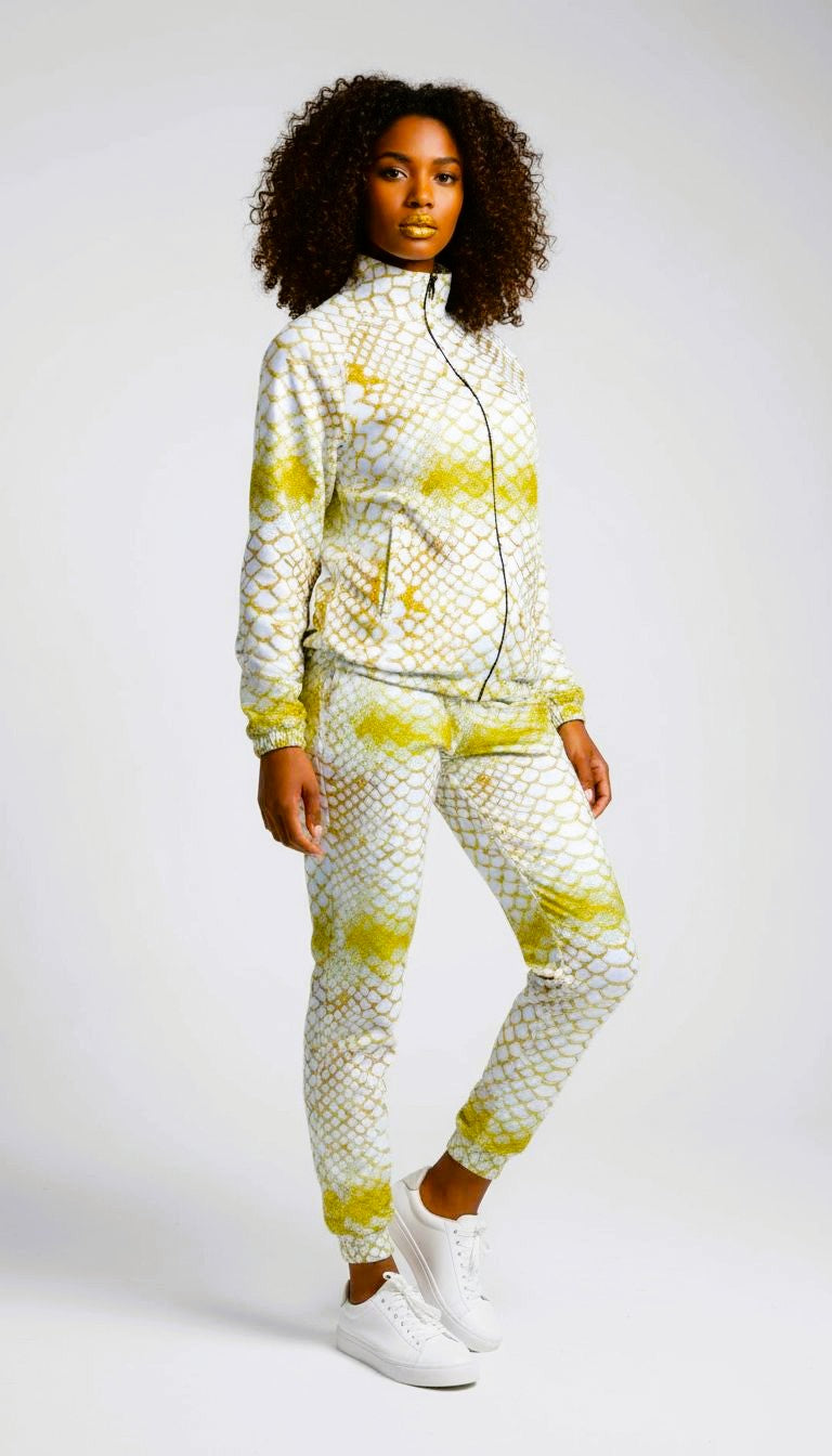 Gold White Shine Lightweight Casual Jacket