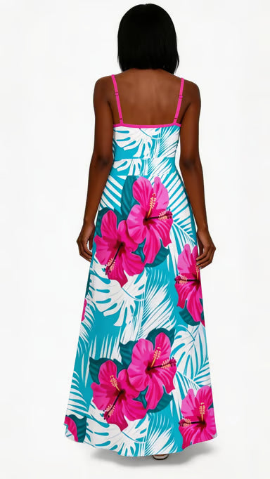 Maxi Tropical Floral Dress