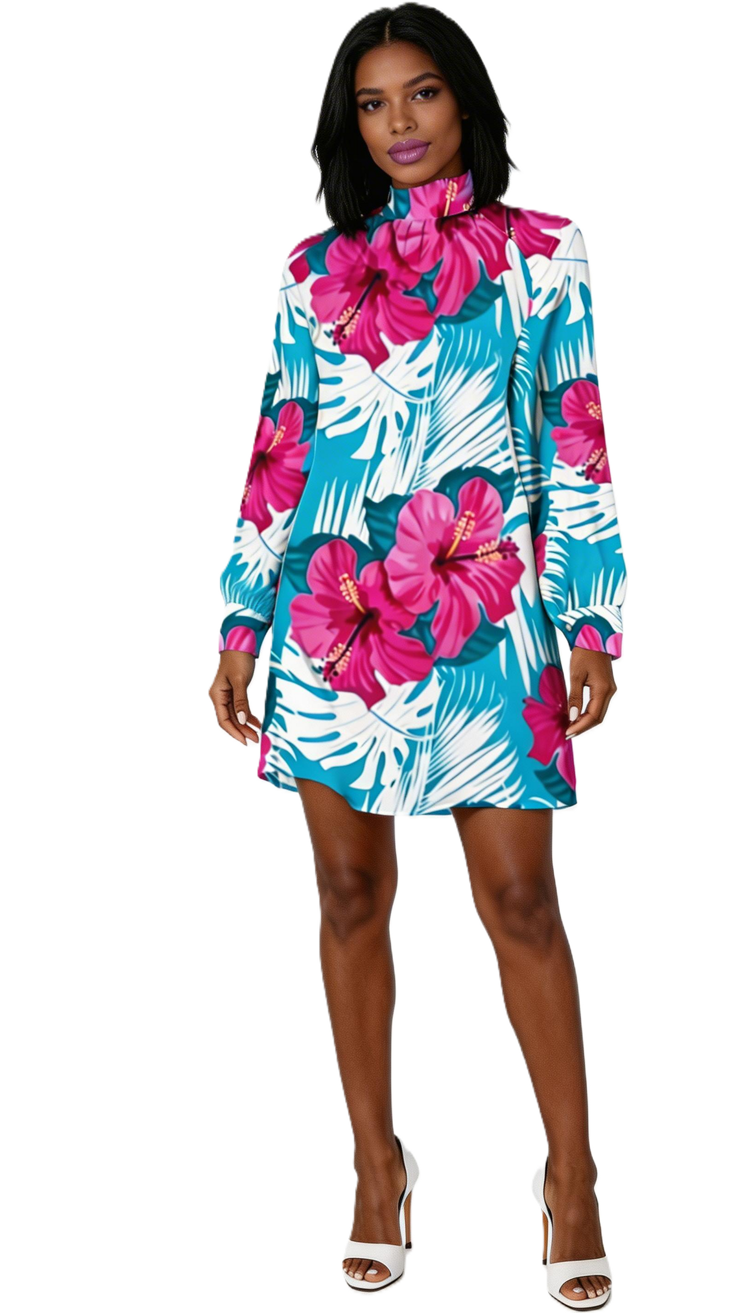 Vintage Lantern Long Sleeve Dress