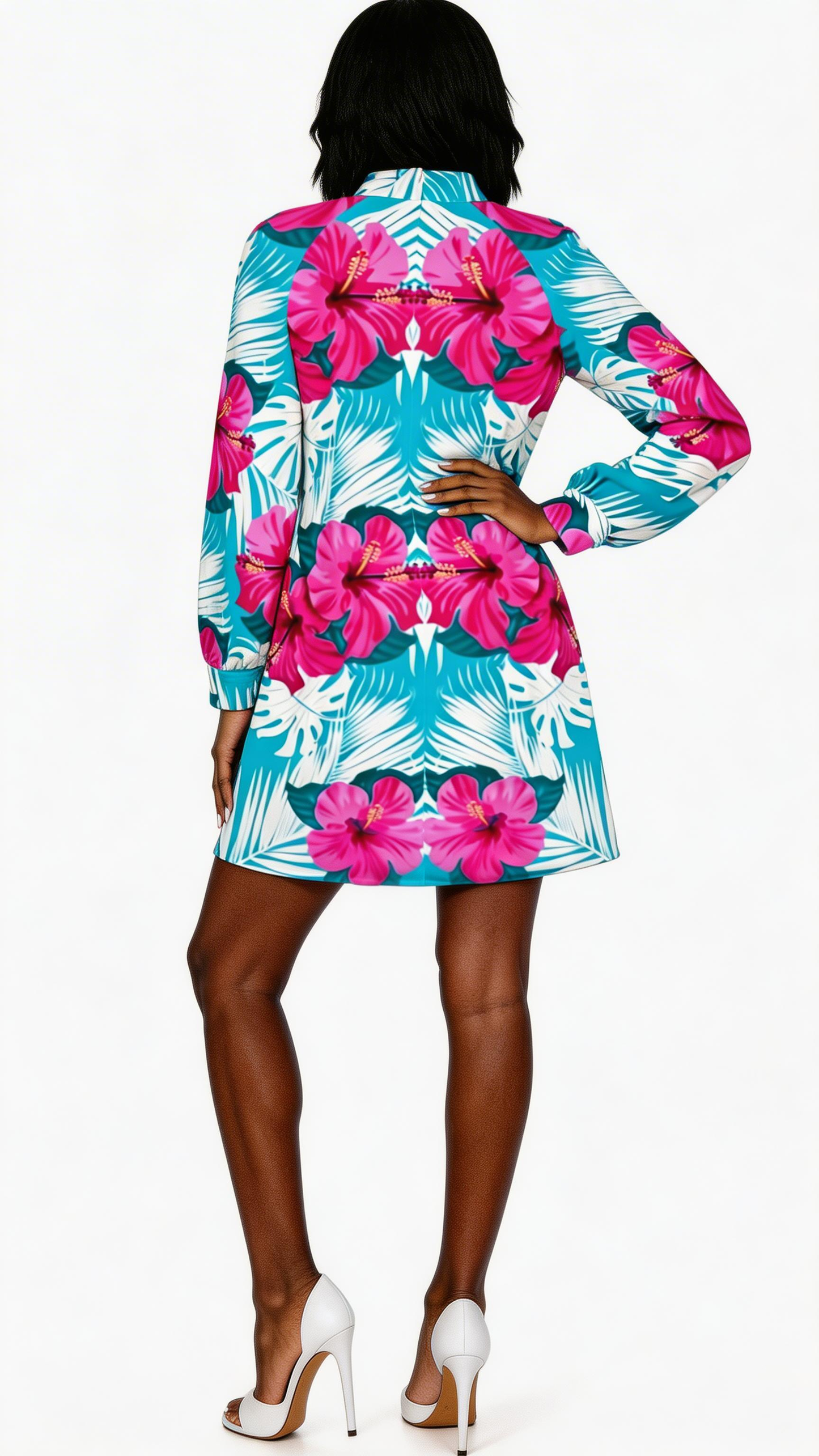 Vintage Lantern Long Sleeve Dress