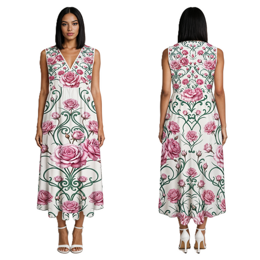 Floral Bloom High Waist Maxi Dress