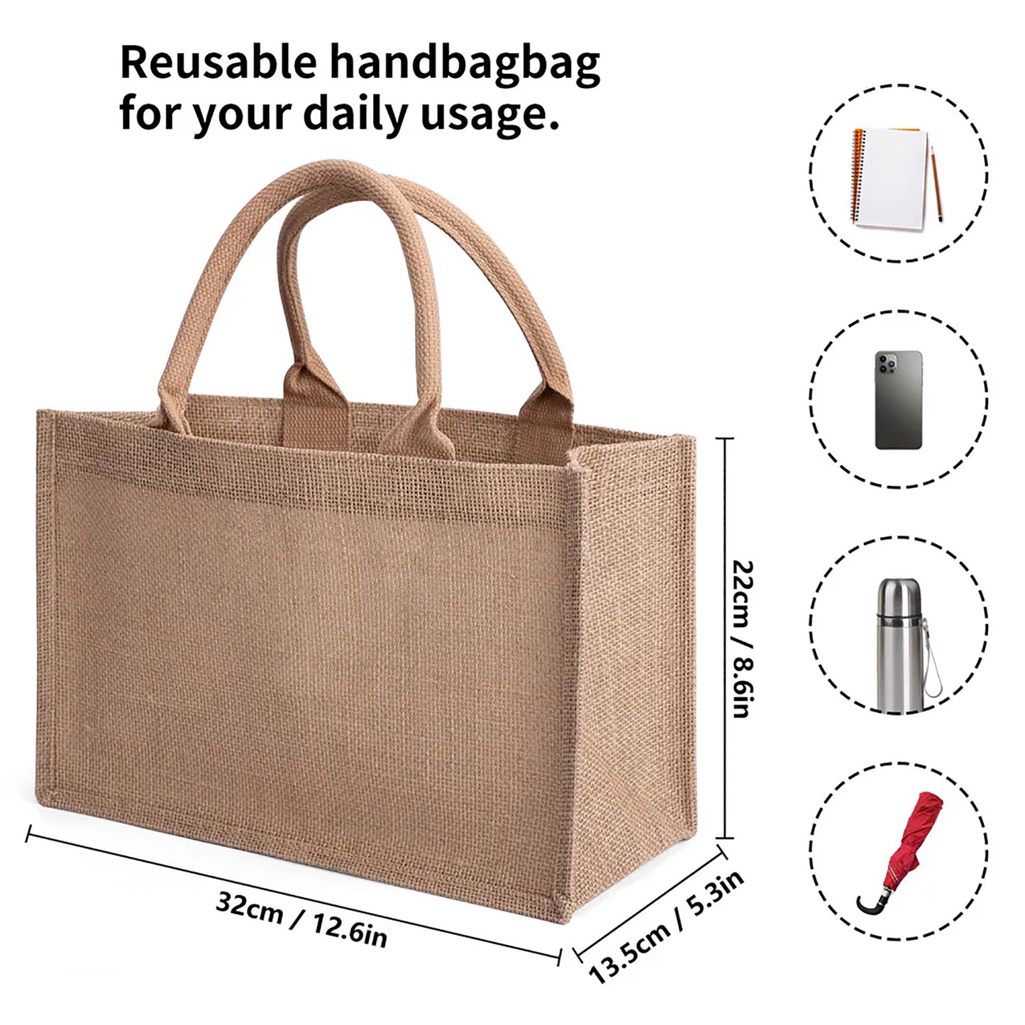 Ethereal Medallion Jute Tote